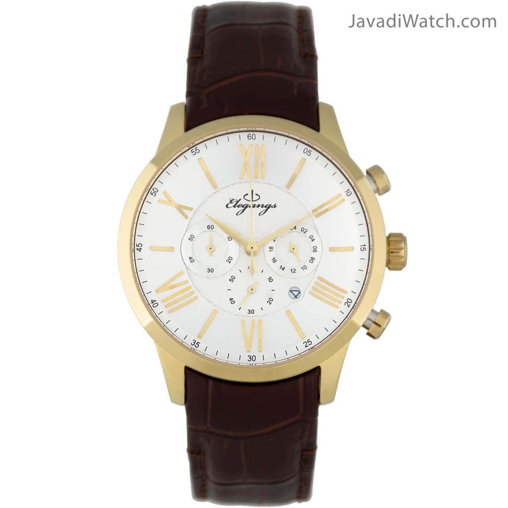 ساعت الگنگس بند چرمی مردانه و زنانه مدل 8121-102