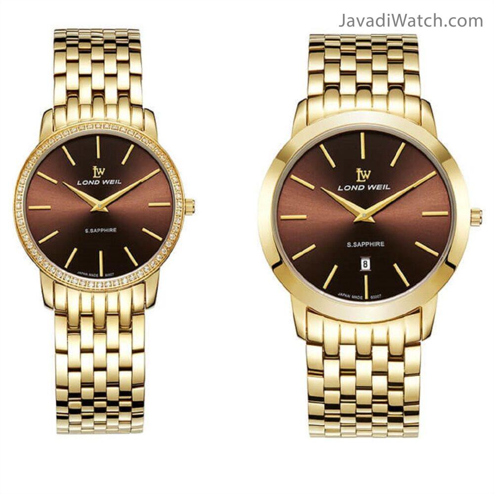 ساعت لوندویل ست بند فلزی طلایی کافی مدل 60007