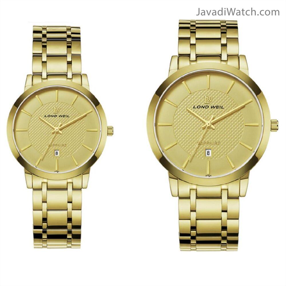 ساعت لوندویل ست بند فلزی طلایی مدل 60044