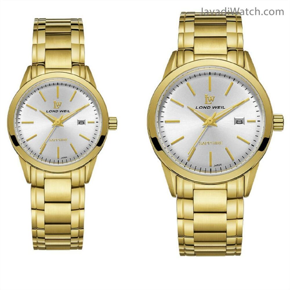 ساعت لوندویل ست بند فلزی طلایی سیلور مدل 60048