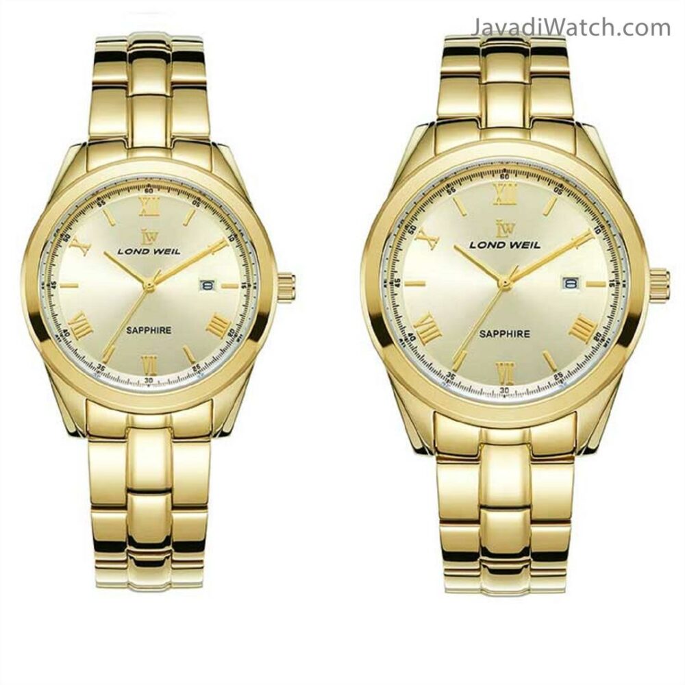 ساعت لوندویل ست بند فلزی طلایی مدل 60050