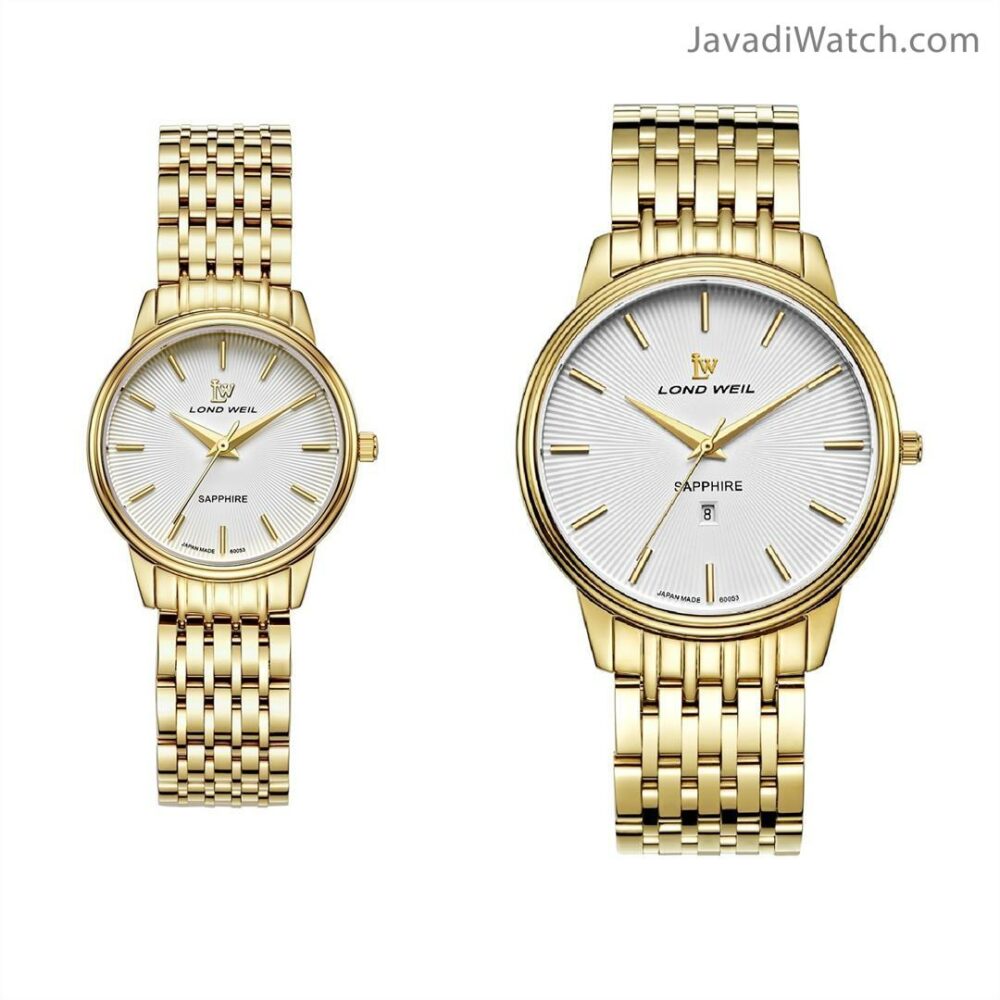 ساعت لوندویل ست بند فلزی طلایی سیلور مدل 60053