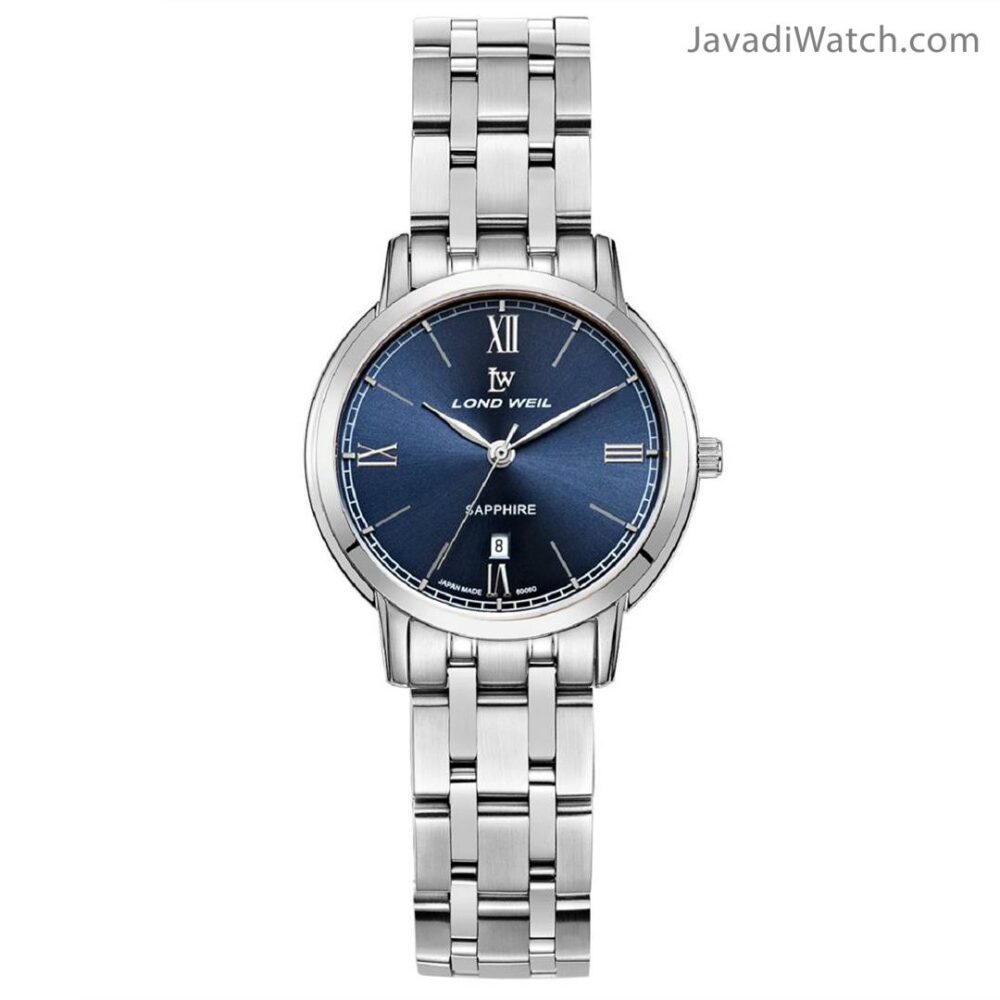 ساعت لوندویل زنانه بند فلزی استیل سرمهای مدل 60060
